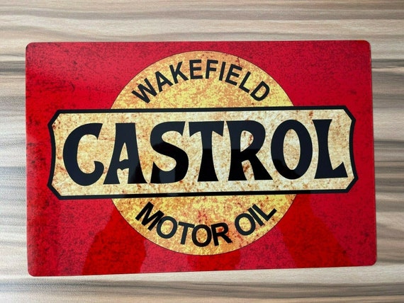 Vintage Garage Motor Racing Oil Petrol Old Advertising Large Metal
