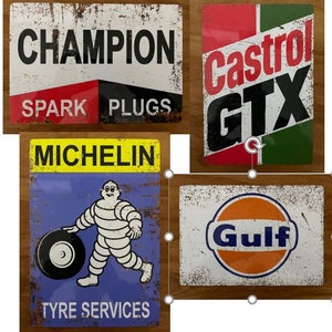 Vintage Garage Sign Old Advertising Large Metal Sign A4 perfect for the pub garage or man cave choose a sign all available