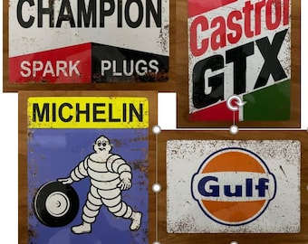 Vintage Garage Sign Old Advertising Large Metal Sign A4 perfect for the pub garage or man cave choose a sign all available