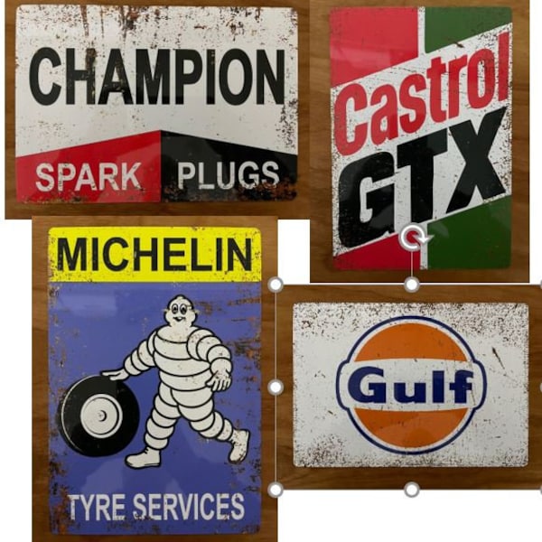 Vintage Garage Sign Old Advertising Large Metal Sign A4 perfect for the pub garage or man cave choose a sign all available