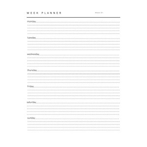 Printable Week Planner