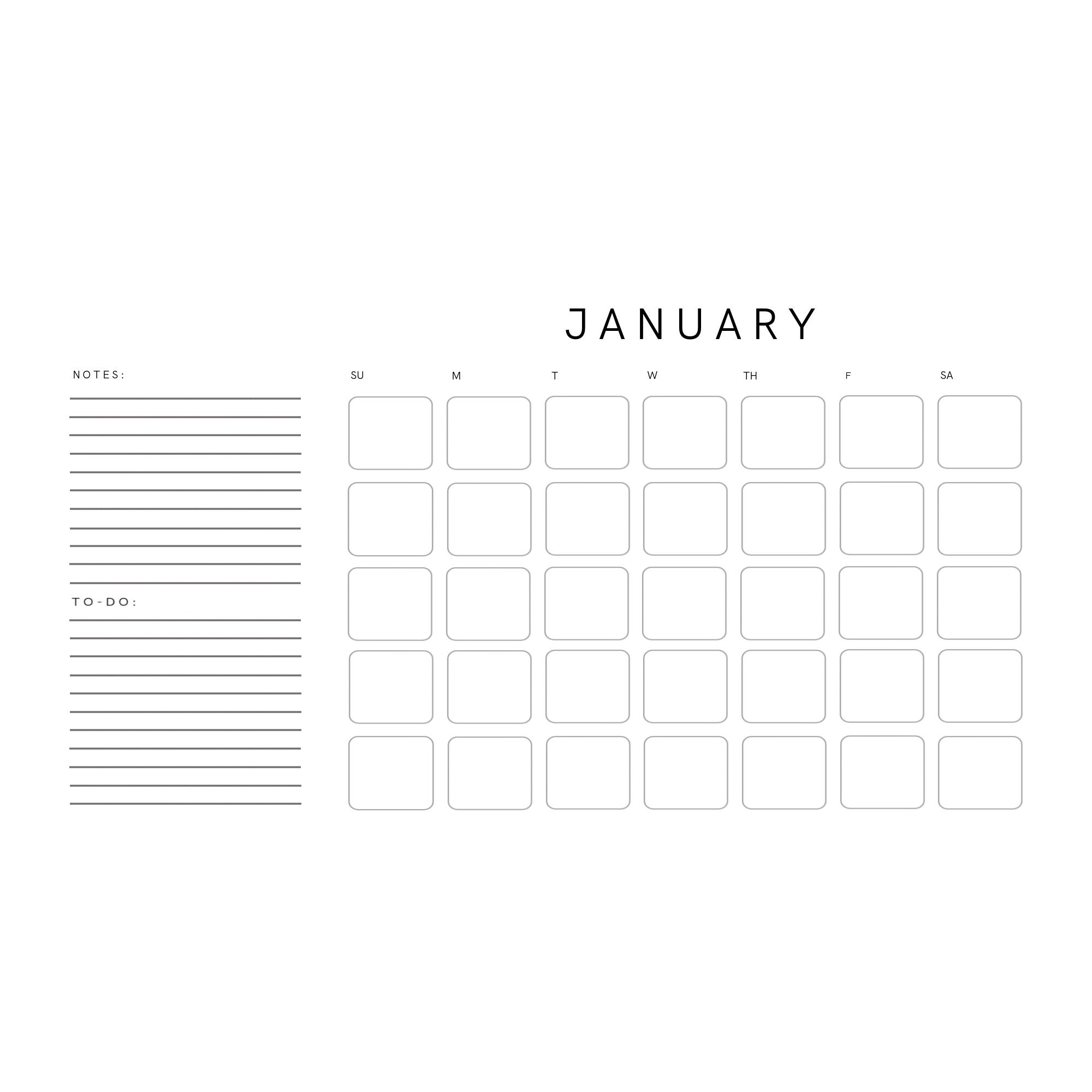 January 2015 Calendar Printable Pdf