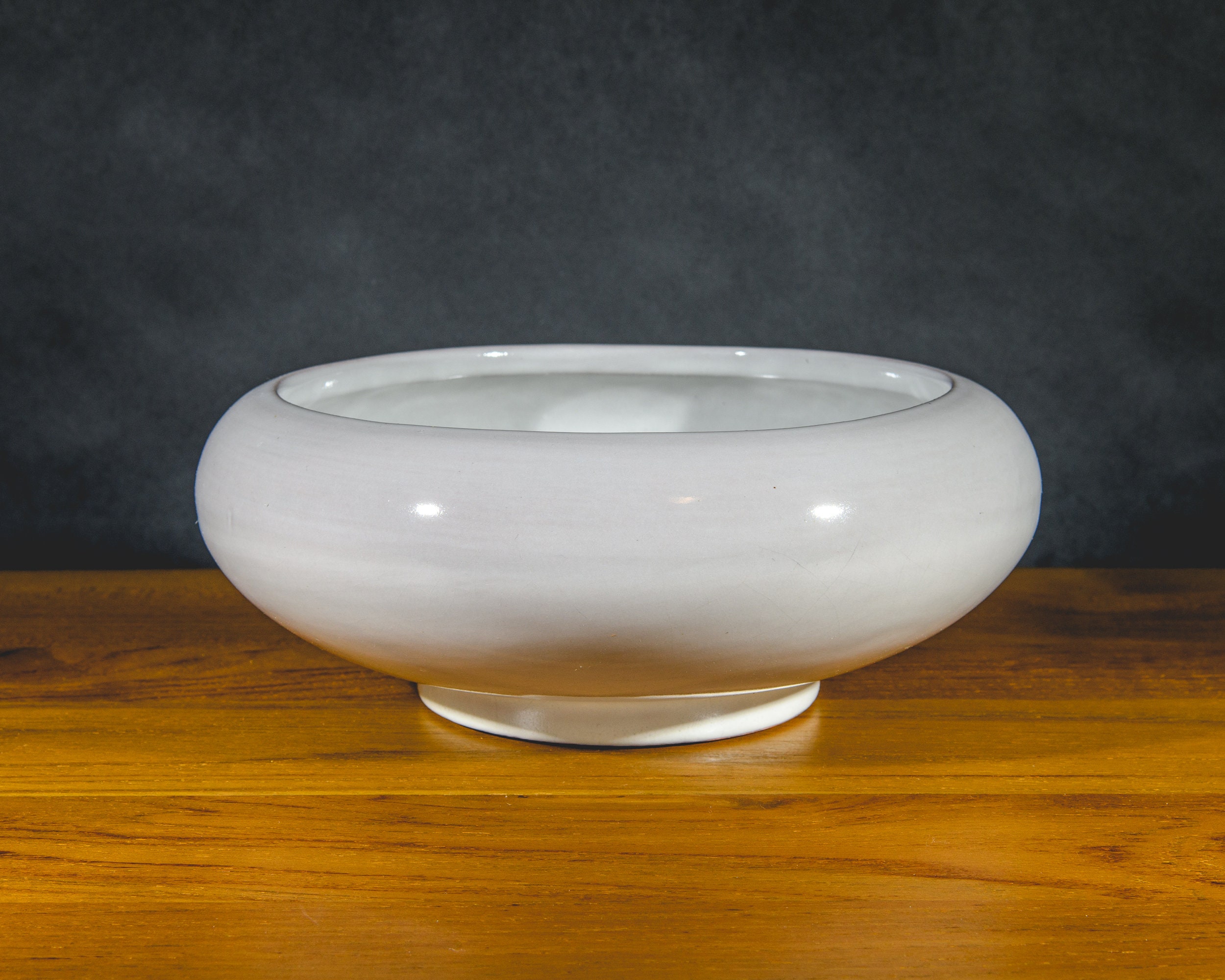 Beautiful Frankoma Round Bowl Vase 8 212 White Sand Etsy