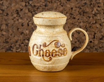 Pottery Craft USA &quot;Cheese&quot; Shaker | Vintage Mid Century California Stoneware | Made in the USA