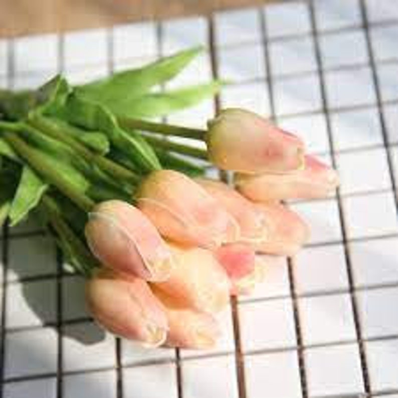 Tulips Artificial Flower Real Touch Tulip Bulbs Artificial Etsy