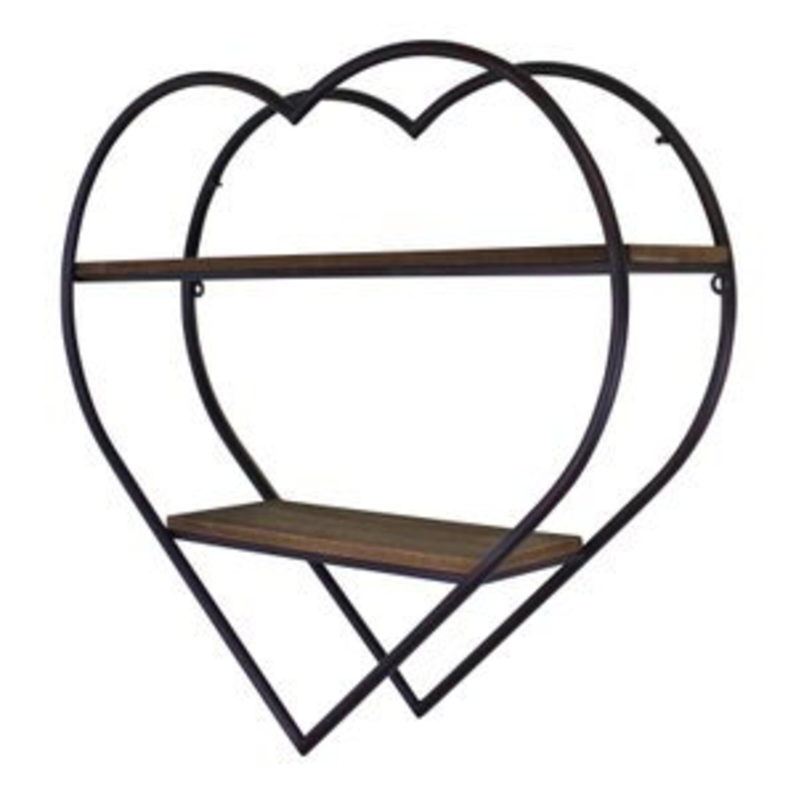 Heart Shaped Metal & Wood Shelf Unit Rustic Industrial Wall Etsy