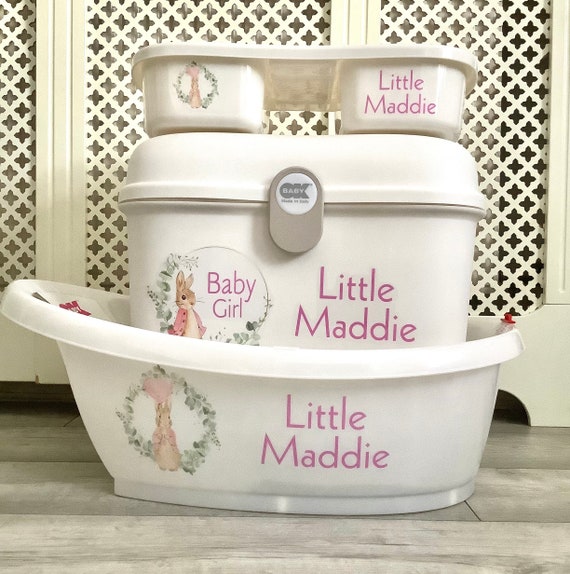 Mamas Shnuggle Top And Tail Bowl Personalised Baby Box, Bath And