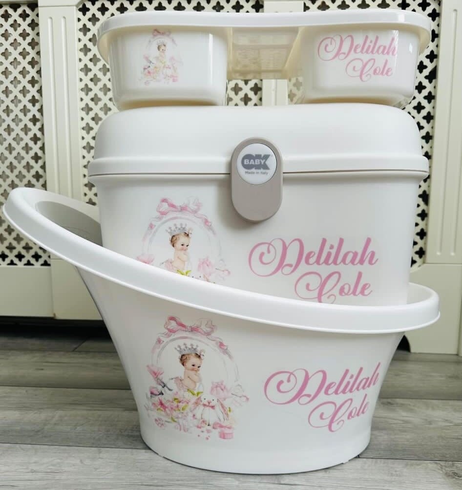Personalised Baby Shnuggle Box Bath and Top Tail Tray Etsy UK