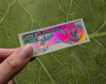 Pegatina trasera de Mew GBA SP