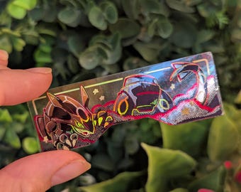 Glänzendes Rayquaza GBA SP Label - durchsichtiges foliertes Vinyl