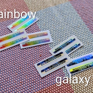 custom colour color rainbow galaxy NDS New 3DS XL back label sticker - iridescent and holographic vinyl, matte and glossy laminate - waterproof weatherproof