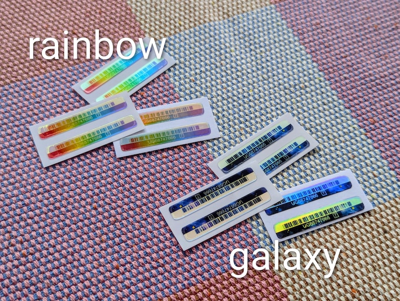custom colour color rainbow galaxy NDS New 3DS XL back label sticker - iridescent and holographic vinyl, matte and glossy laminate - waterproof weatherproof