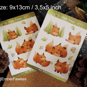 Foxes Sticker Sheet (Carta)