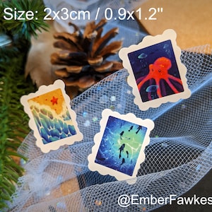 Seascape Stamp Sticker Set (Vinyl)