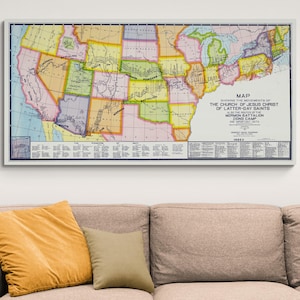 Map of Mormon History in the U.S. – Zion's Camp & Mormon Battalion Routes | Latter-day Saints History Decor | Fine Art Print