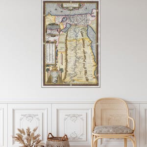 1584 Abraham Ortelius-kaart van het oude Egypte Egyptische geschiedenis cartografie decor Fine Art Print