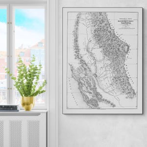 1848 Official Map of the Gold & Quicksilver Regions of California – Early Gold Rush Mining Map Showing Rivers, Claims and Settlements