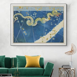 17 Jahrhundert Hydra Sternzeichen Illustration Astrologie Dekor Fine Art Print