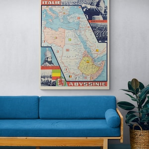 1935 Map of the Second Italo-ethiopian War – Historic Cartography of ...