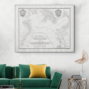 Carte de la baie et du port de La Havane, 1841, Cuba, Caraïbes, Cuba, cartographie, histoire, décor, impression d'art