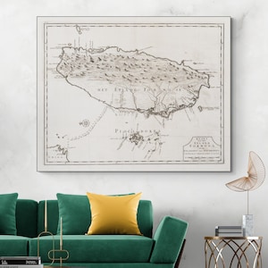 1725 Carte de Taiwan, Pays-Bas, Pays-Bas, Empire colonial, Histoire, Cartographie, Décor, Impression artistique