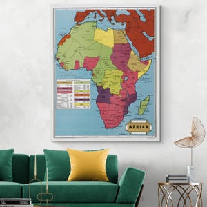 Map of Colonial Africa – Historic Cartography – Political Boundaries, European Colonial Influence & African Territories During Imperial Era