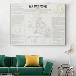 1858 Map of San Luis Potosí Mexico – Historic Cartography Depicting Cities, Terrain, and Political Boundaries in North-Central Mexico