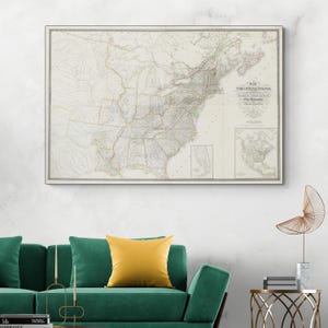 Mapa de Estados Unidos de 1827: Cartografía americana temprana que muestra estados, fronteras y crecimiento territorial en la historia estadounidense anterior a la Guerra Civil.