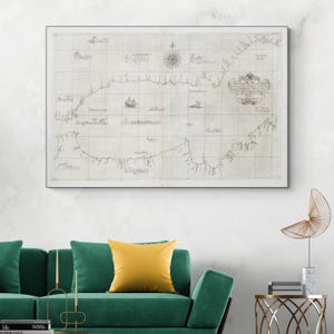 1646 Seekarte des westlichen Mittelmeers und der Straße von Gibraltar Maritime Kartographie Dekor Geschichte Kunstdruck Fine Art Print