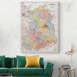 1957 Map of East Germany – Cold War-Era Map of the German Democratic Republic – Cities, Borders, Railways & Soviet Eastern Bloc Geography