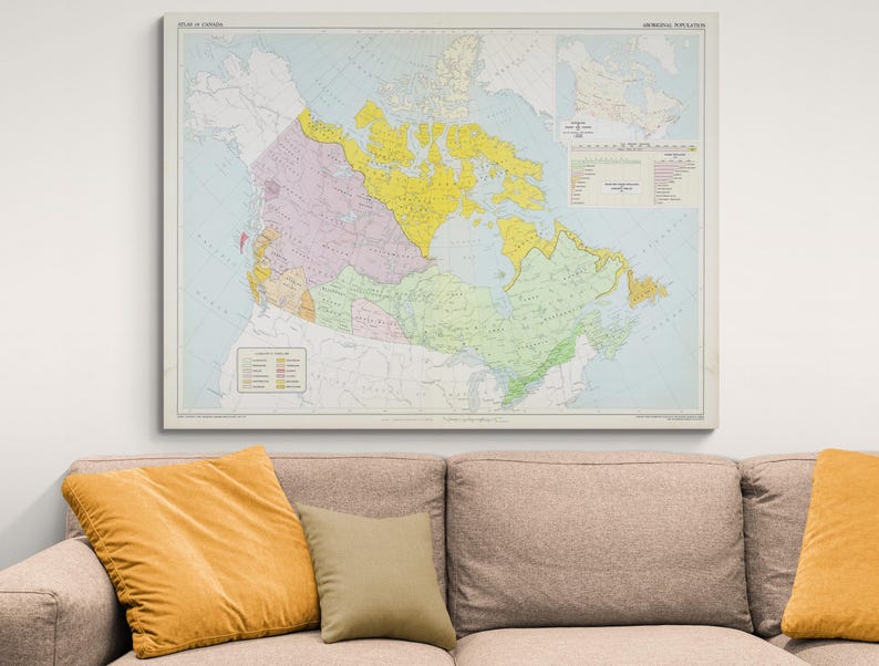 Aboriginal Indigenous Map of Canada – First Nations Cartography Showing ...
