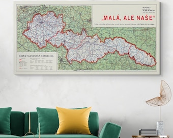 1938 Karte der Zweiten Tschechoslowakischen Republik - Vorkriegskartographie mit politischen Grenzen, ethnischen Regionen und Gebietsveränderungen