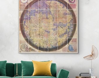 Vintage Mappa Del Mondo 1635 Foto Stock - Foto 14