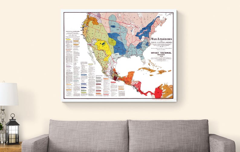 Indigenous Languages Map of North and Central America – Ethnolinguistic ...