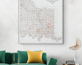 1900 Map of Chickasaw Nation, Indian Territory – Native American Land, Tribal Boundaries, Indigenous History & Territorial Cartography