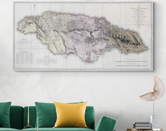 1804 Map of Jamaica – British Colonial Caribbean Cartography Showing Parishes, Settlements, Roads & Geographic Features
