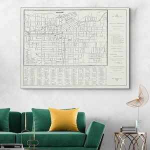 1895 Map of Pasadena California – Early City Layout Showing Streets, Land Plots, Rail Lines & Developments in Southern California
