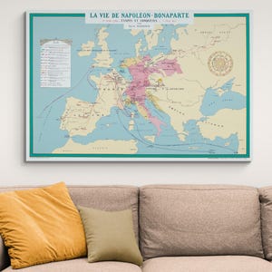 Map of Napoleon’s Conquests – Historic French Empire Campaigns Map ...