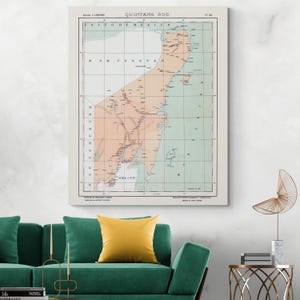1922 Kaart van Quintana Roo Mexico Centraal-Amerikaanse geografie Mexicaanse geschiedenis cartografie decor Fine Art Print
