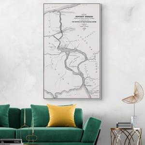 1891 Historische Karte des Niagara Flusses Nordamerika Geschichte Kartographie Dekor Fine Art Print