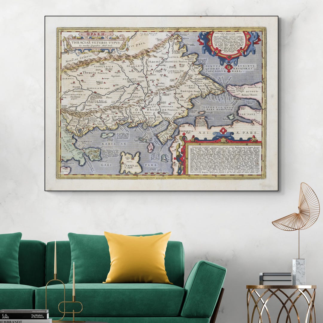 1585 Abraham Ortelius Map of Ancient Thrace – Renaissance Classical ...