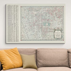 1960 Karte von Greenwich Village Manhattan New York City amerikanische Geschichte Kartographie Dekor Fine Art Print