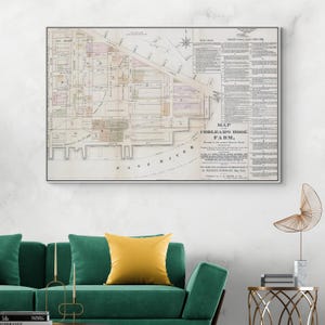 1881 Mappe East Side in Manhattan New York City Geschichte NYC Kartographie Dekor Fine Art Print