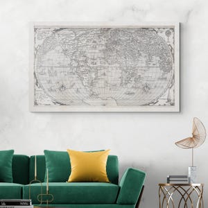 1562 Paolo Forlani Mappa del mondo Scuola Lafreri Cartografia Storia Decorazione Stampa artistica
