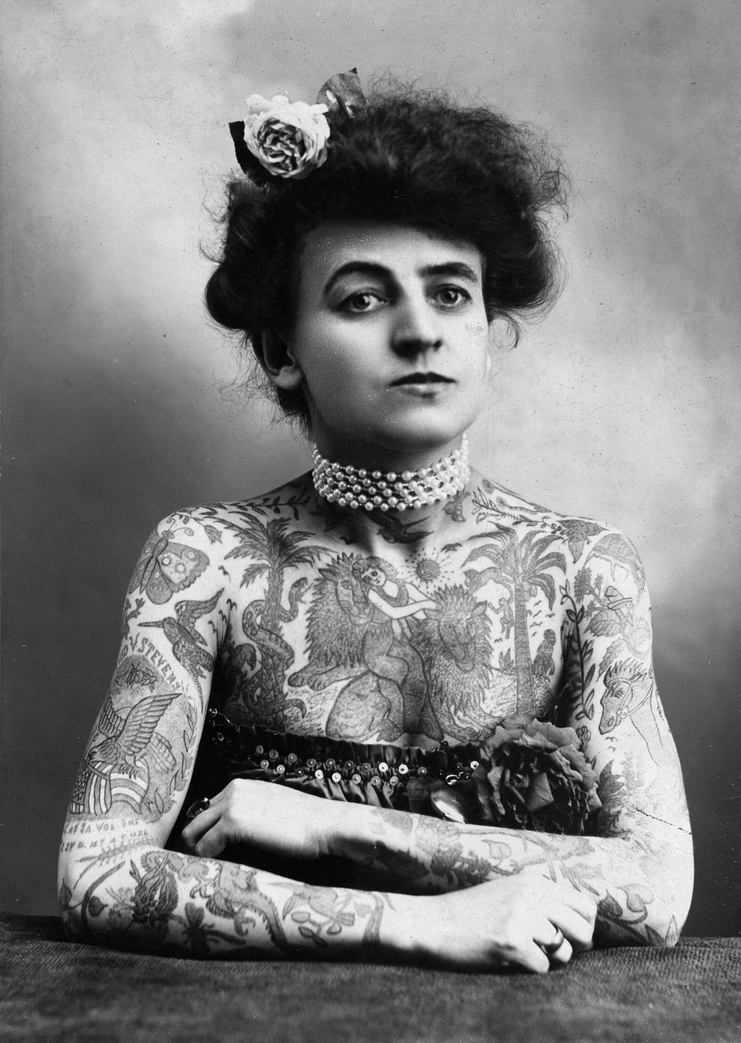First Female Tattoo Artist Maud Stevens Wagner Gothic Tattoo Shop Decor ...