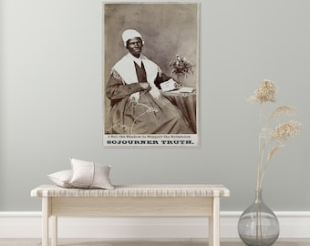 Sojourner Truth Portrait – Abolitionist & Suffragette Kunstdruck | Afroamerikanische feministische Ikone | Bürgerrechte Geschichte Wand Dekor