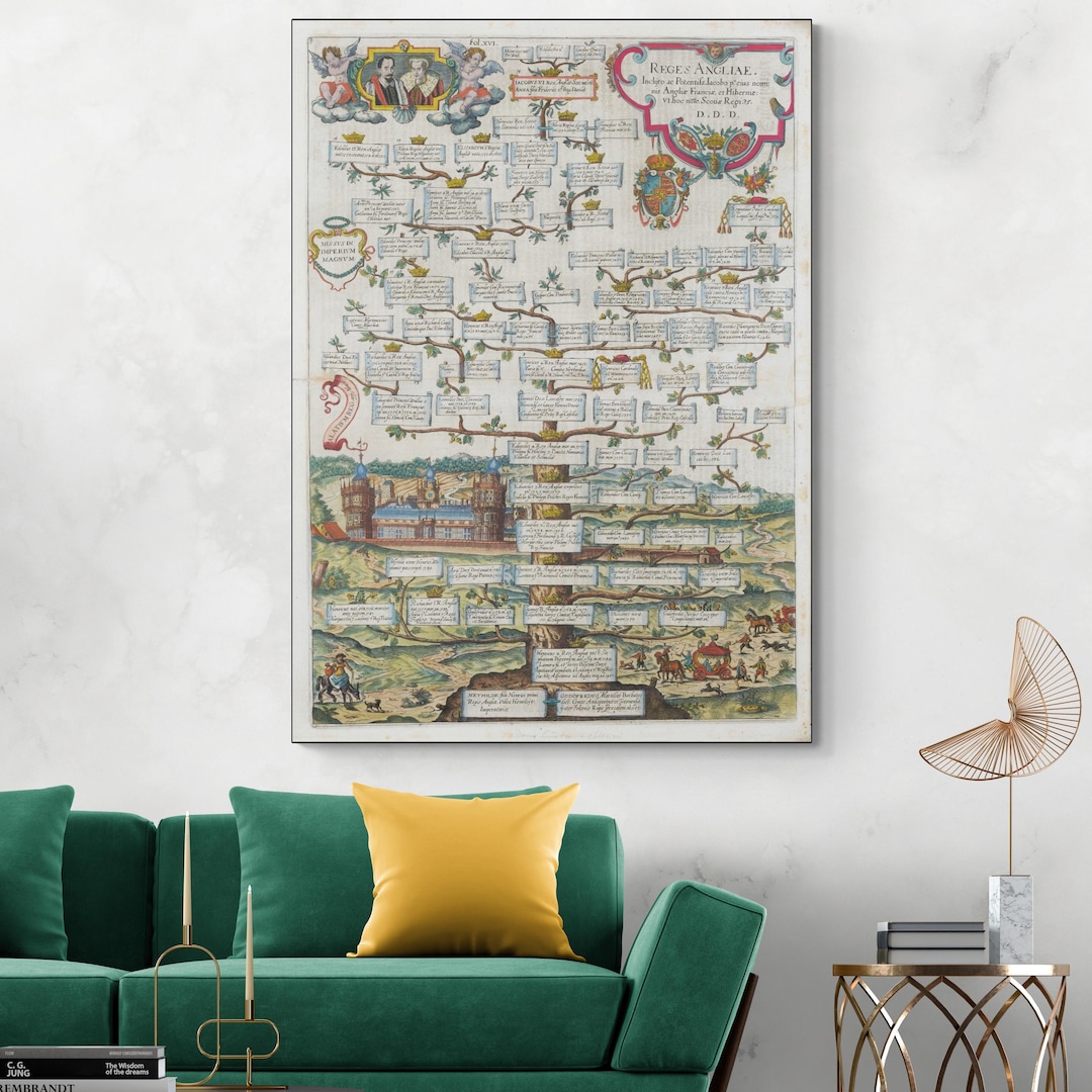 1612 English Monarchy Family Tree – Royal Genealogy Chart of Kings ...