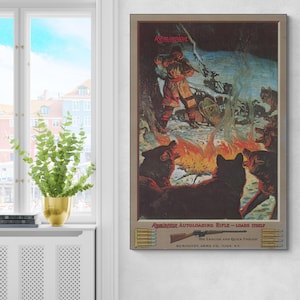 1909 Remington Model 8 Rifle Poster – Historic Advertising Print Promoting Remington Autoloading Rifle by Remington Arms Co.