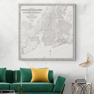 1915 Straßen Karte von New York City Amerikanische Kartographie Geschichte NYC Decor Fine Art Print