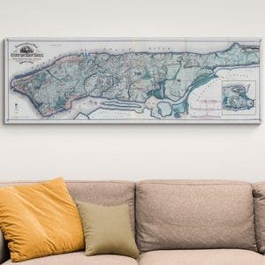 1865 Gesundheitliche und topographische Karte von New York City Stadtplan von New York City Stadt Poster Stadtplan Stadtplan Stadtplan Stadtplan New York City Dekor Fine Art Print